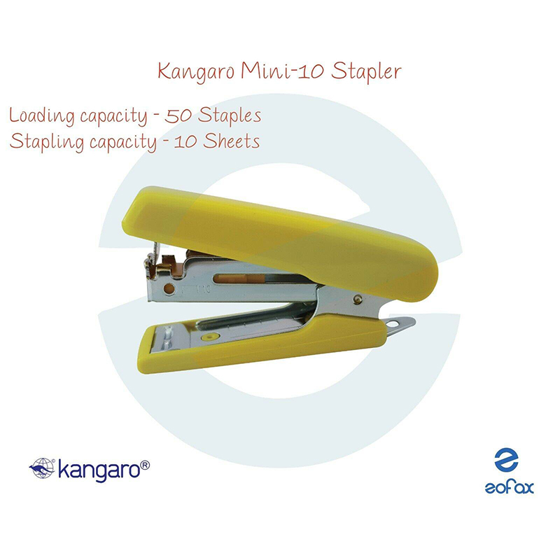 Picture of Kangaro Stapler Machine With 1000 Pcs Stapler pin Free (Indian, Mini-10)