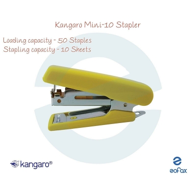 Picture of Kangaro Stapler Machine With 1000 Pcs Stapler pin Free (Indian, Mini-10)