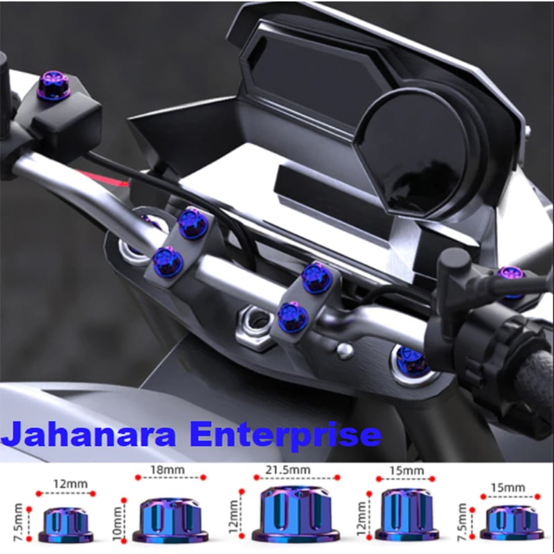 Picture of 30Pcs/Set Motorcycle Nut Bolt Cap Cover Decor Motorbike Ornamental Molding For ANY BIKE