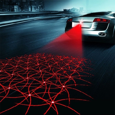 Picture of Motorcycle Laser Fog Light Anti Collision Tail Lamp Auto Moto Braking Parking Signal Warning Lamps Car styling 6 Figur