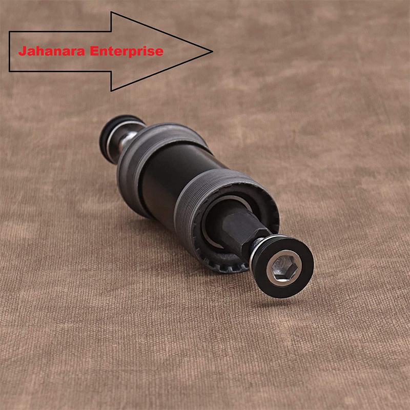 Picture of Mountain Bike Square Cartridge Taper Bottom Bracket 68x122.5mm Bicycle Axle Sealed Black Mountain Bike with Waterproof Screws