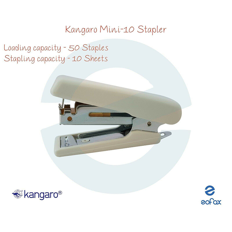 Picture of Kangaro Stapler Machine With 1000 Pcs Stapler pin Free (Indian, Mini-10)