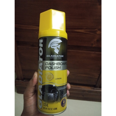 Picture of Gladiator Dashboard Polish Lemon- 450 ml, Car Motorbike Leather, Plastic, Rubber, Wood Spray Polish