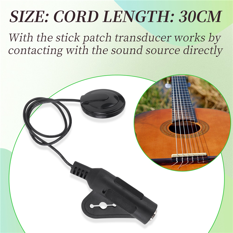 Picture of Acoustic Guitar Pickup Piezo Contact Pickup for Guitar Ukulele Violin, Mandolin, Banjo, Kalimba, Harp