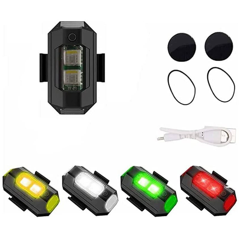 Picture of 3 Colors LED Aircraft Strobe Lights for Motorcycles, Drone Flashing Strobe Lights, Anti-Collision Lighting LED Lights Night Signal Light for Bike, Motorcycle (1 Piece)