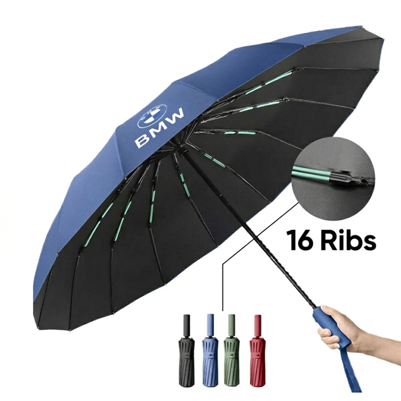 Picture of BMW Umbrella 16 Shik, BMW Motorsport Umbrella 16 Ribs Original Auto Open And Auto Close