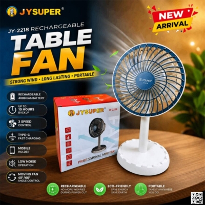 Picture of JYSUPER JY-2218 USB Rechargeable Mini Table Fan