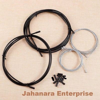 Picture of Bike Brake Cable Housing Kit Bicycle Brake Cable with End Caps Bike Cable Replacement Control Line Set for Compatible with MTB Road & Mountain Bike