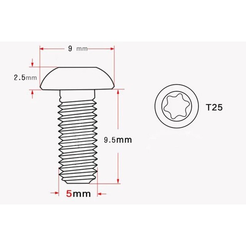 Picture of Bicycle Brake Rotor Disc Bolts Screws L Nuts T25 Cycle Bicycle Brake Disc Bolts Screw 6Pcs