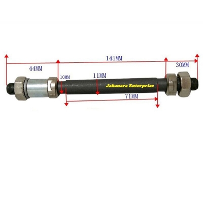 Picture of Bicycle Hub Rear Axle Bearing System Steel Wheel Hub Hollow Spindle Shaft Axle Bike Cycling Supplies Accessories145mm 1pc - সাইকেল  