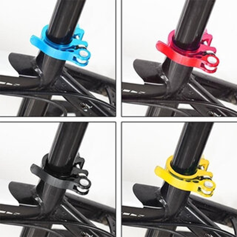 Picture of Aluminum Alloy Mountain Bike Seatpost Clamp, Quick Release Cycling Seat Tube Clip, Bicycle Accessories