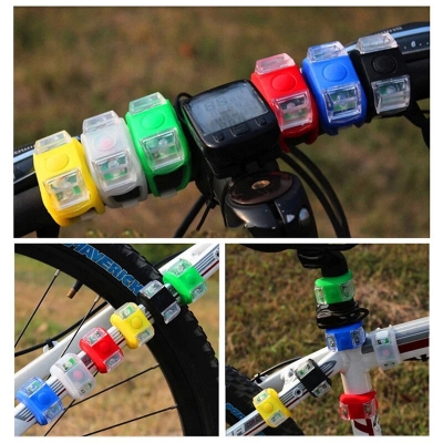Picture of 2Pc LED Bicycle Safety Light Cycling Bike MTB lampu Lajak (3 Mode) Frog Strobe Tail Rear Light Warning Light - Cycle Accessories