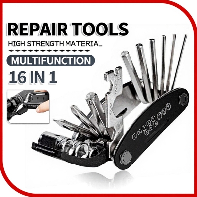 Picture of 16 In 1 Folding Bike Repair Tool Set With 16 Functions For Universal Bicycles