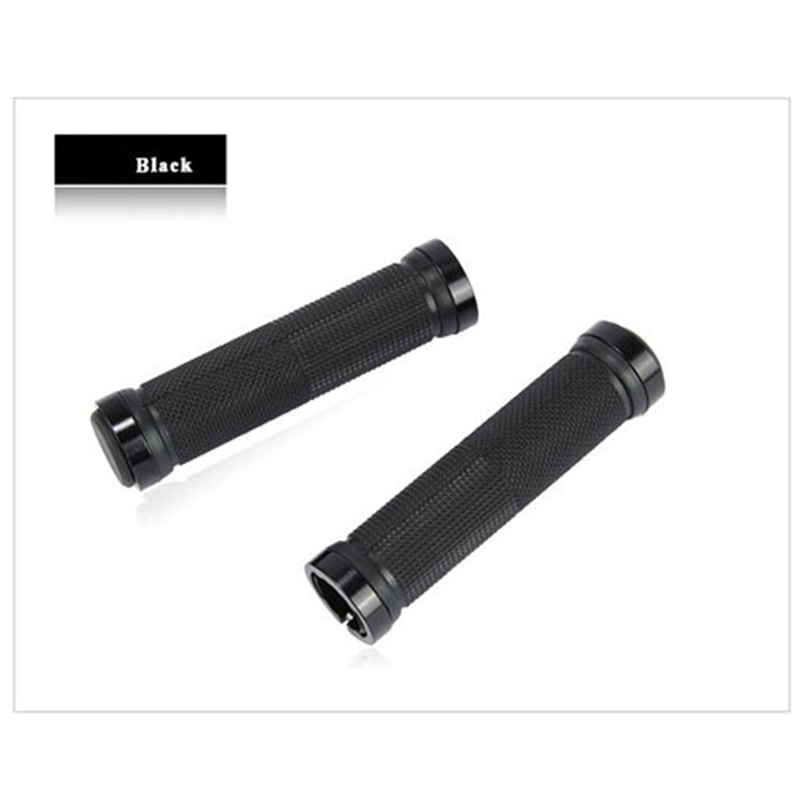 Picture of Bicycle Road Mountain Bike Handle Double Lock on Aluminium Alloy Bike Handlebar Hand Cover 1 Pair Handlebar Grips