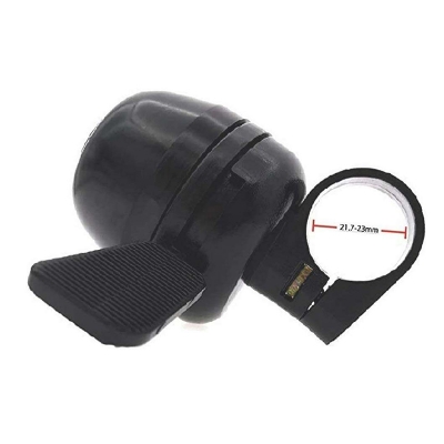 Picture of Dual Set of Cool & Trendy Black Color Designer Handle Grip and All Aluminium Designer Cycle Bell (BLACK)