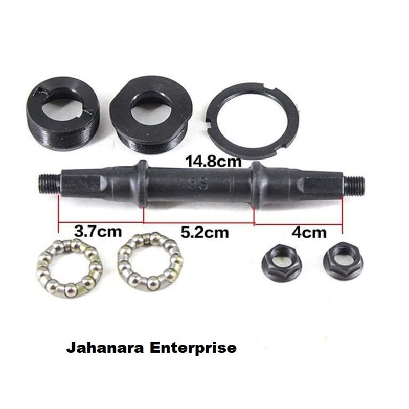 Picture of Bicycle Bottom Bracket Axle Set for 14.8 cm BB Shell Multi-Size Square Hole with Cups Bearings Bead Holder Cycling Components