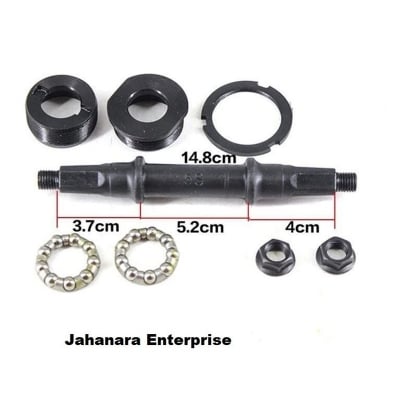Picture of Bicycle Bottom Bracket Axle Set for 14.8 cm BB Shell Multi-Size Square Hole with Cups Bearings Bead Holder Cycling Components