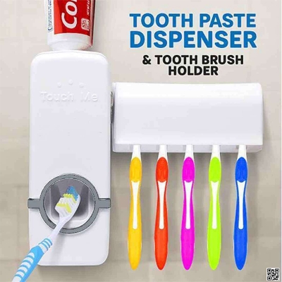 Picture of Automatic Toothpaste Dispenser With Toothbrush Holder