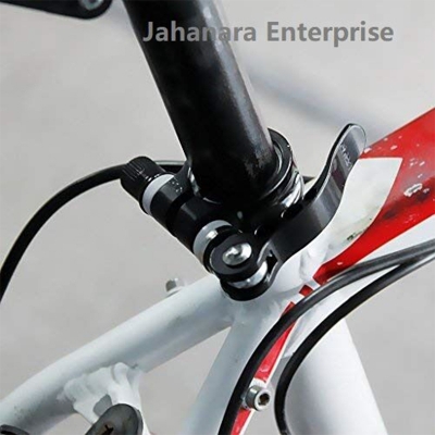 Picture of Bike Seat Clamp Aluminum Alloy Quick Release Bicycle Binder Clamp Bolt Seat Post 6 x 55mm Pole (Black)