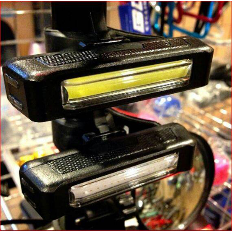 Picture of Comet LED USB Rechargeable Headlight + Tail Light Combo, for Cycles. 100 Lumens Bright Light 2 pcs