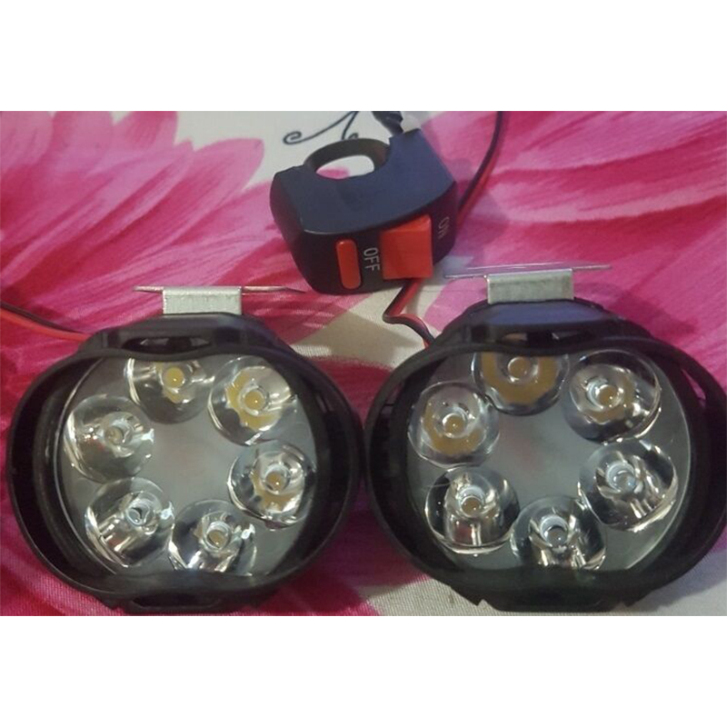 Picture of Waterproof LED Fog Light For Universal Car and Universal Bike( with switch) 2 pcs - Cycle Accessories - Cycle Accessories