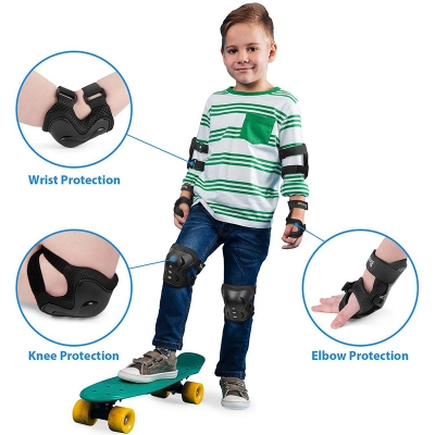 Picture of Knee Pads for Kids/Youth, Knee Pad and Elbow Pads Wrist Guards Protective Gear Set for Roller Skates Cycling BMX Bike Skateboard Inline Skating's Scooter Riding