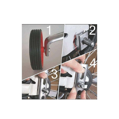 Picture of Cycle Side Supporter Wheel Training Wheels Adjustable Side Support Wheel Set for 12 to 20 inch Bicycle