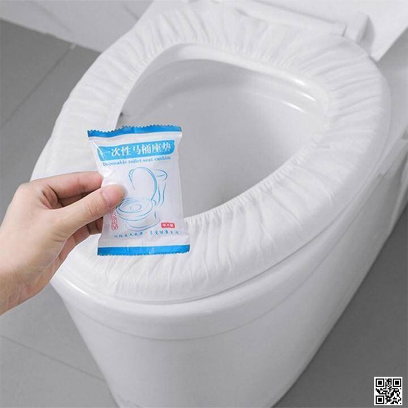 Picture of Disposable Toilet Seat Covers Biodegradable Disposable Toilet Paper Pad Safety Travel Camping Closestool Mat