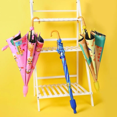 Picture of Kids Ice-Cream Umbrella With Anti-Drip Plastic Cover (Any Color and Design) - 1 Pcs