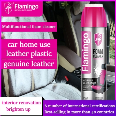 Picture of Flamingo Multi Purpose Foam Cleaner for Deep Cleaning Car Interior Leather, Carpet and Upholstery (650 ML)Car foam cleaner spray Car Cleaner Foam Cleaner Spray Suitable for car seats Dashboard Cleaner Car Cleaning Upholstery Spray