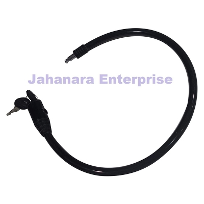 Picture of Bicycle Cable Lock / Steel Key Helmet Cable Lock (Black) Big Size