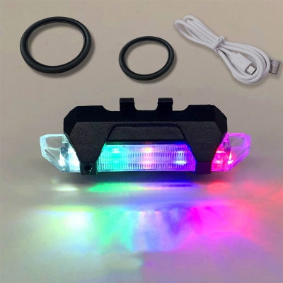 Picture of Waterproof Lampu Helmet Usb Rechargeable Bicycle Rear Light Multicolor Bike Light - সাইকেল