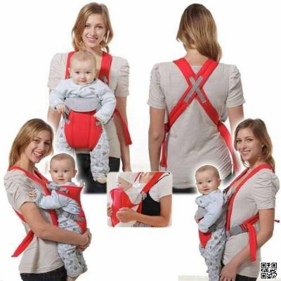 Picture of Baby Carrier Comfort Wrap Bag - Red & Navy Blue