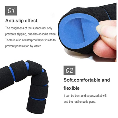 Picture of Bike Grips Handlebar Cover Handle Grip Cover Sleeve Bamboo Sponge Shock Absorption Non-slip Comfortable for Mountain Bike 1 Pair