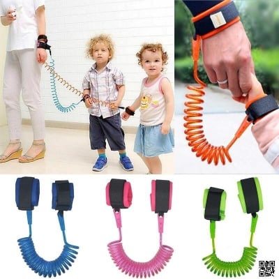 Picture of Baby Anti Lost Wrist Link Safety Harness Strap, Baby Child Anti Lost Safety Wrist Link Harness Strap Rope Leash Walking Hand Belt Band Wristband for Toddlers, Kids