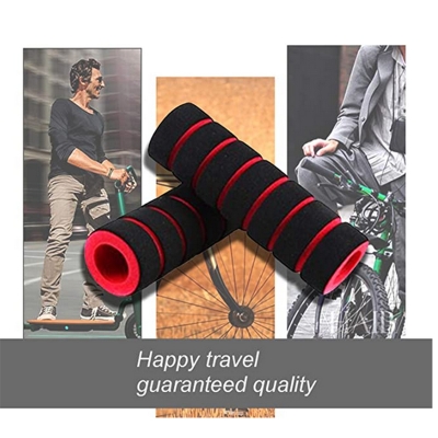 Picture of Bike Grips Handlebar Cover Handle Grip Cover Sleeve Bamboo Sponge Shock Absorption Non-slip Comfortable for Mountain Bike 1 Pair