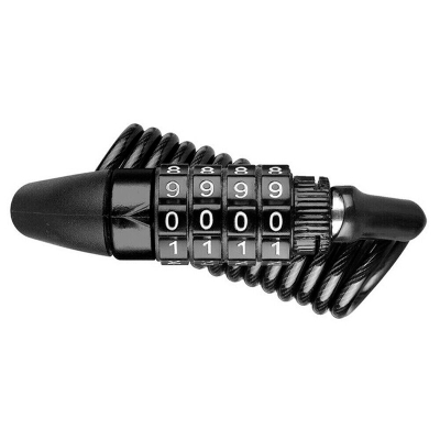 Picture of Motorcycle Helmet Lock Cable Black Tough Combination Password Anti-theft