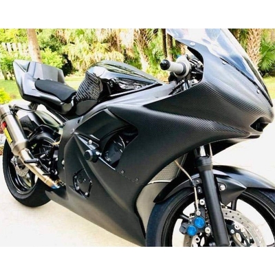 Picture of Sticker Black Carbon Fiber (18"×3" )Vinyl Wrap Texture 3D self adhesive DIY Decor Bike ,Motorcycle,Car stickers