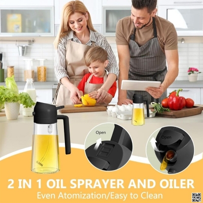 Picture of 2 in 1 Oil Sprayer and Oil Dispenser Bottle 500ml