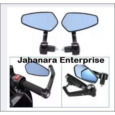 Picture of 1Pair Aluminum Alloy Handlebar End Mirrors Looking Glass For Motorcycle