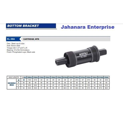 Picture of Kenli Cartridge MTB Bottom Bracket - 122.5 x 68mm ( KL-08A )