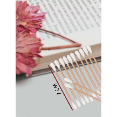 Picture of 60pcs Wood Stick Cotton Swab Applicator Q-tip Double Wooden Handle Sturdy