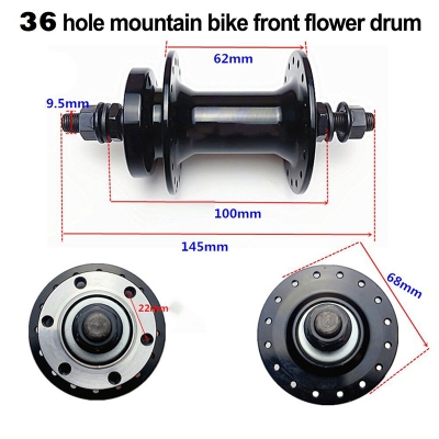 Picture of Steel Sealed Bearings 36 Hole Disc Brake Solid Axis Mountain Bike Hubs 2pc