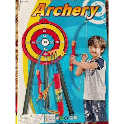 Picture of Bow and Arrow for Kids - Leser Light & 13-inch Archery Bow with 3 Suction Cups Arrows, Target, and Quiver - Practice Outdoor Toys for Children(BIG SIZE)