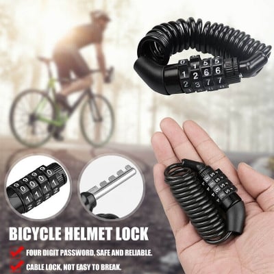 Picture of Mini Bike Anti-theft Lock Bicycle Password Lock Cable Helmet Chain Lock
