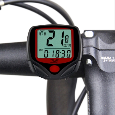Picture of Bike Computer16 functions waterproof LCD cycling computer speed bike speedometer cycle speedometer bike odometer bicycle speedometer black