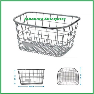 Picture of Bicycle Basket Iron/ Steel Role Rubber Plastered Bicycle Accessories
