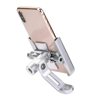 Picture of Universal Metal Bike Phone Rack Aluminum Alloy Bicycle Mobile Phone Holder Motorcycle Bike Handlebar & Looking Glass Mount