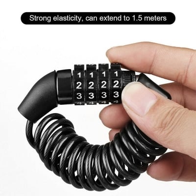 Picture of Mini Bike Anti-theft Lock Bicycle Password Lock Cable Helmet Chain Lock