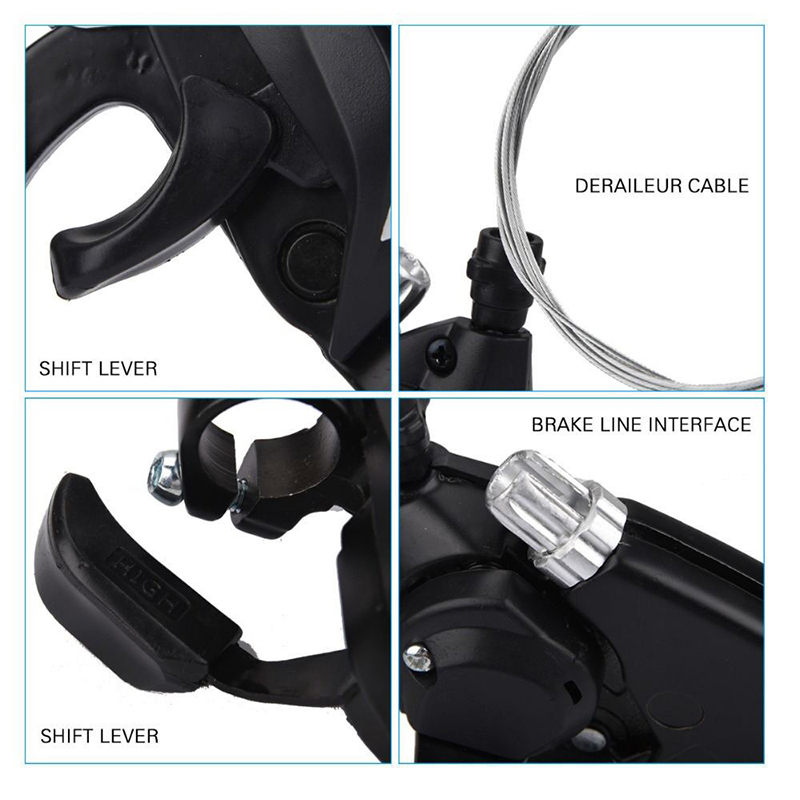Picture of Shimano 7-Speed Right-Hand Shimano Bike Shift Lever - High-Quality Bicycle Handlebar Control Component